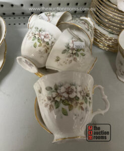 Set of Six Royal Albert Haworth Coffee Cups & Saucers