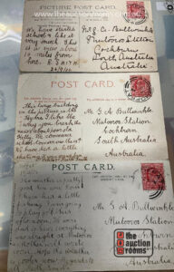 3 x Postcards from Ross & Keith Smith (from boarding school in Warriston College Scotland) to G.A.Bullwinkel (Mutooroo Station South Australia. Father of Nurse Vivian Bullwinkel WWII Survivor Bankga Island Massacre)
