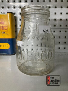 Energol Embossed 1 Imperial Pint Glass Oil Bottle