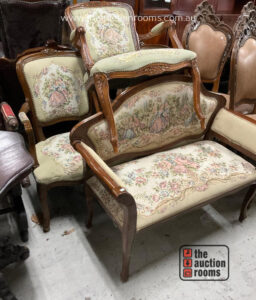 Four Piece Tapestry Parlour Suite