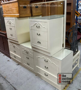 Mirror Back Dresser & Pair of Bedsides