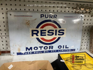 Purr Resis Motor Oil Enamel Sign