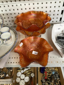 3 x Carnival Glass Bowls