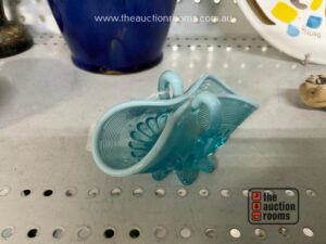 Ice Blue Vaseline Glass Salt