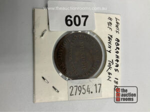 Lewis Abrahams 1866 Hobart Half Penny Token