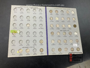 Australian Three Pence Album of 35 Coins