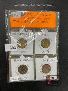 Set of Four Mr Squiggle $2 Coins
