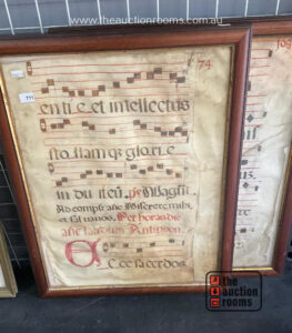 2 x Framed Antiphonal Music on Velum