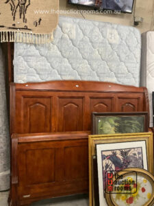 Pine Queen Size Bed & Mattress