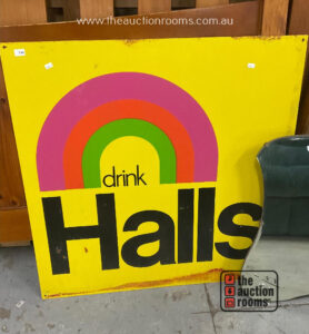 Halls Drink Sign