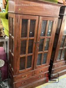 Two Door Glazed Front Bookcase
