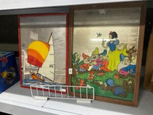 2 x Vintage Graphic Mirrors
