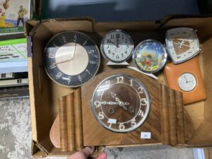 Box of Vintage Clocks