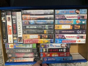 Box of VHS Tapes