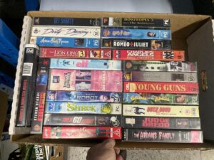 Box of VHS Tapes
