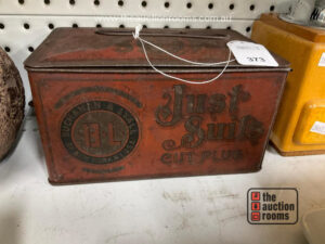 Just Suits Cut Plug Tobacco Tin