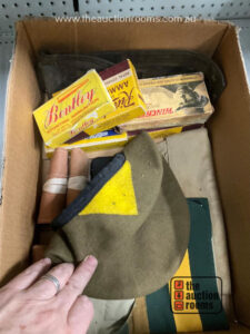 Military Cap  Ammunition Packaging  etc