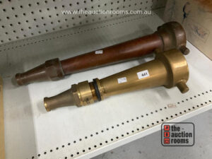 2 x Copper & Brass Fire Nozzles