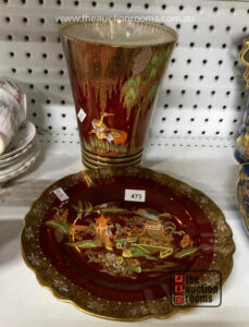 Carltonware Rouge Royale Vase & Bowl
