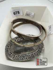 Mexican Silver Bracelet  Danish Brooch  etc