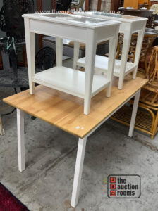 Dining Table & Pair of Occasional Tables