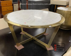 Marble Top Brass Coffee Table