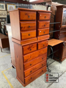 Pine Six Drawer Chest & Bedsides