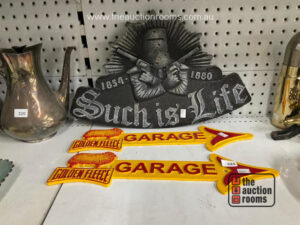 3 x Decorative Cast Iron Plaques
