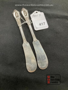 2 x Sterling Silver Butter Knives