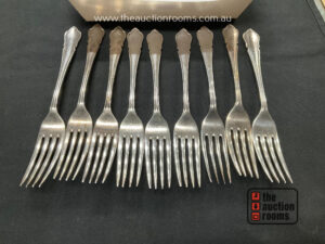 9 x Sterling Silver Forks  Sheffield 1948
