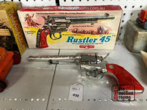 Vintage Crescent Toys Boxed 'Rustler 45' Cap Gun