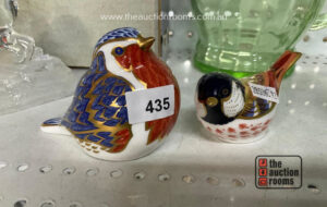 2 x Crown Derby Birds