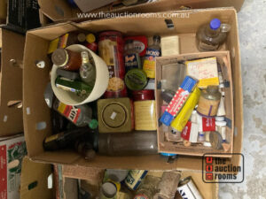 Box of Assorted Tins & Packaging
