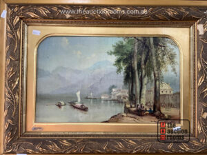 19th Century Oil on Canvas signed C.J. (39 x 24cms)