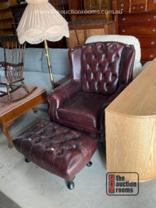 Deep Button Armchair & Ottoman