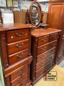 Six Drawer Chest & Pair of Three Drawer Bedsides