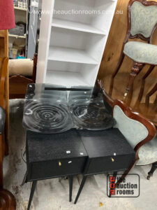 Pair of Stools  Bedsides & Bookcase