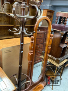Pine Cheval Mirror & Coat Rack