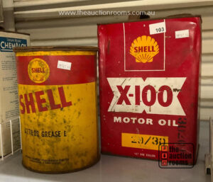 2 x Shell Oil Tins